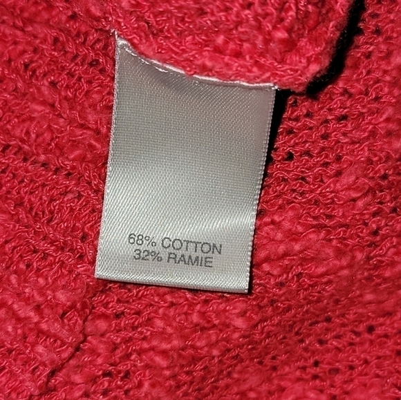 Avenue size 22/24 red hooded short sleeve knit button down sweater - Picture 3 of 8